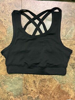 New Balance GIRLS Black Racerback Sports Bra SMALL NEW